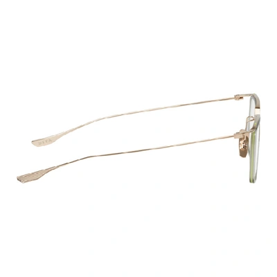 Shop Dita Gold And Grey Schema-one Glasses In Gold/grey