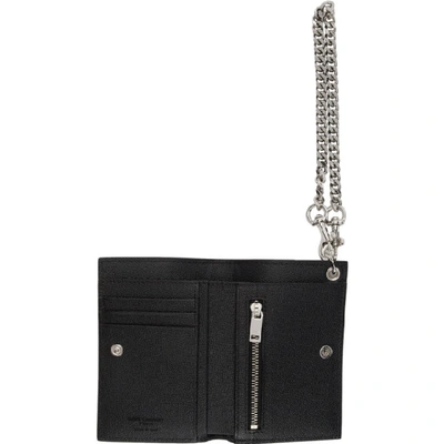 Grained leather chain wallet - Saint Laurent - Men | Luisaviaroma