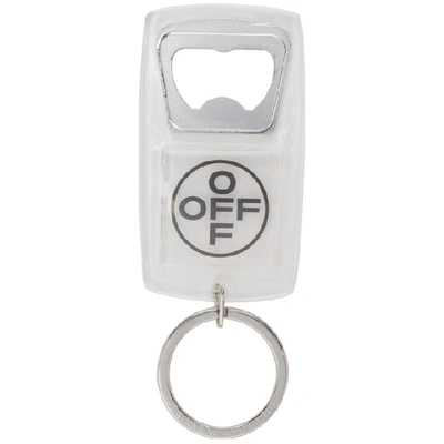 Shop Off-white Transparent Off Cross Bottle Opener Keychain In 9810 Trablk