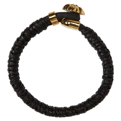 Versace Black Woven Medusa Bracelet In D41o Black/