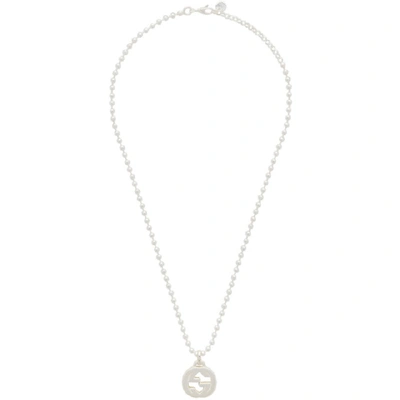 Shop Gucci Silver Interlocking G Necklace In 8106 Silv