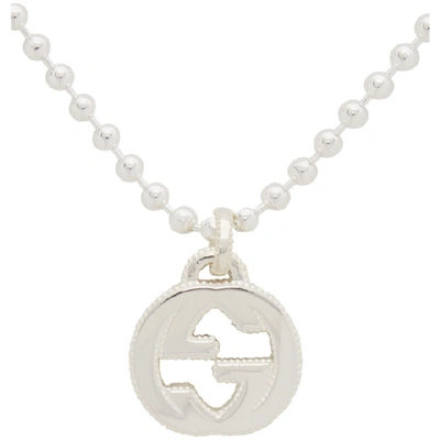 Shop Gucci Silver Interlocking G Necklace In 8106 Silv