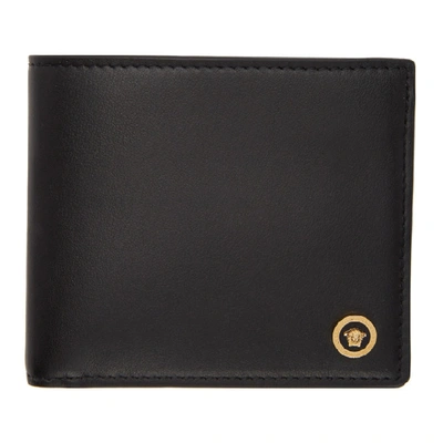 Shop Versace Black Icon Bifold Wallet In D41oh Black