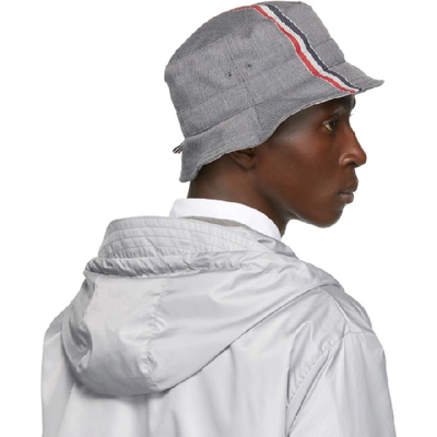 Shop Thom Browne Grey Funmix Bucket Hat In 035 Med Gry