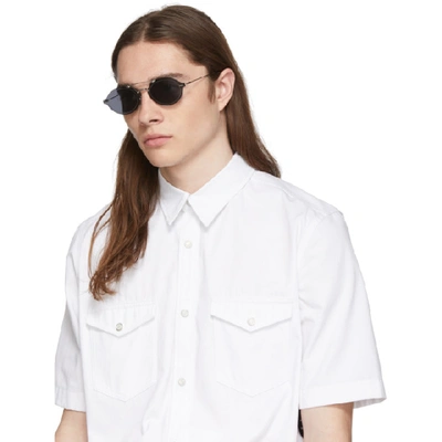Shop Dior Homme Silver Chroma3 Sunglasses