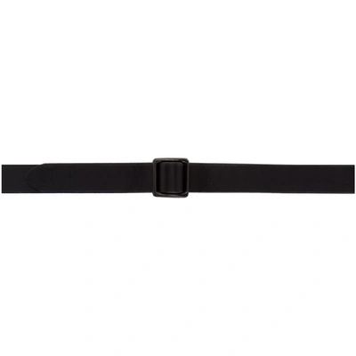 Shop Yohji Yamamoto Black Plain Belt