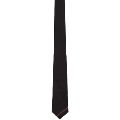 Shop Givenchy Black And Red Logo Tie In 009-blkred