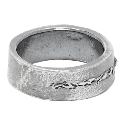 Shop Chin Teo Silver Flame Ring In Cp Dksilver