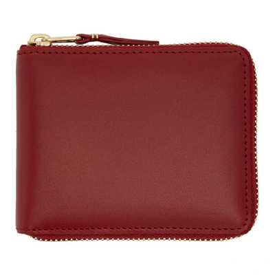 Comme Des Garçons Comme Des Garcons Wallets Red Line Zip Around Wallet In Red