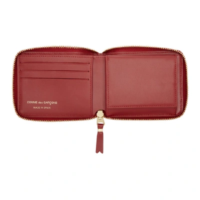 Comme Des Garçons Comme Des Garcons Wallets Red Line Zip Around Wallet In Red