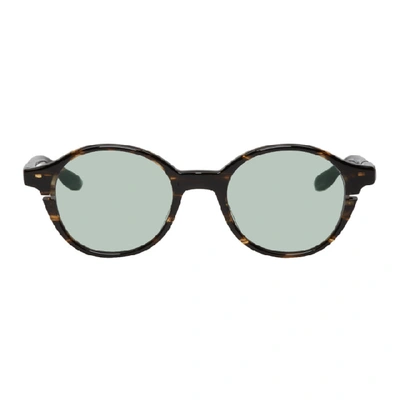 Shop Dita Brown Siglo Sunglasses In Drkwood/sil
