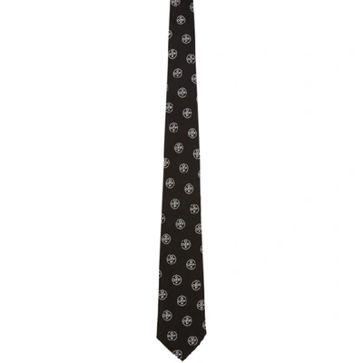 Shop Off-white Black Off Cross Tie In 1001 Blkwht