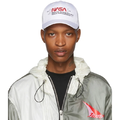 Shop Heron Preston White Embroidered Logo Cap In 0188 Whtmul