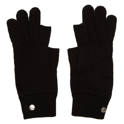 Shop Rick Owens Black Larry Touchscreen Gloves In 09 Black