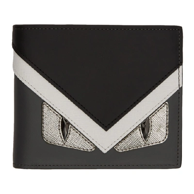 Shop Fendi Grey And White Bag Bugs Wallet In F06hp.greys