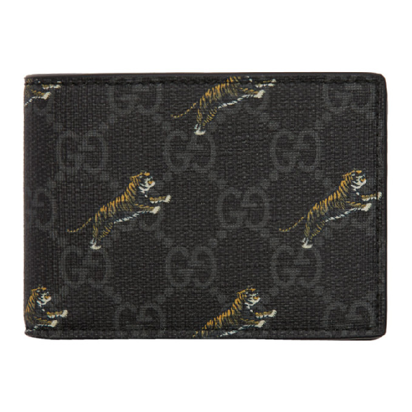 gucci tiger wallet black
