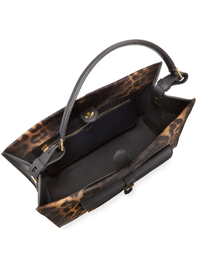 Shop Tom Ford Rialto Medium Leopard Top-handle Bag