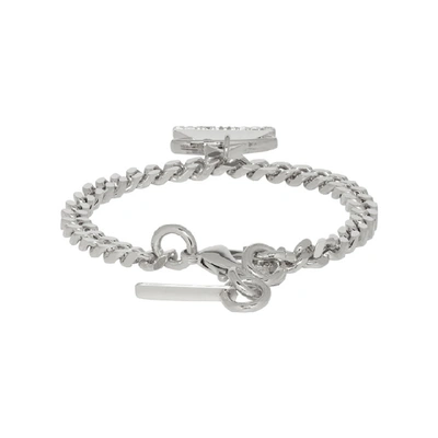 Shop Off-white Ssense Exclusive Silver Triangle Bracelet