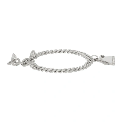 Shop Off-white Ssense Exclusive Silver Triangle Bracelet