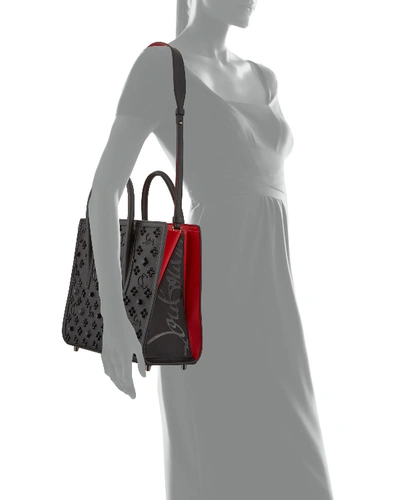 Christian Louboutin Paloma Medium Calf Tote Bag In Gray