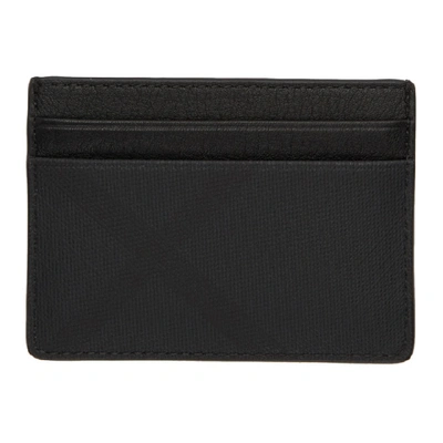 Shop Burberry Grey London Check Sandon Card Holder In Dk Charcoal