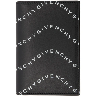 Shop Givenchy Black Wave Logo 6cc Card Holder In 004-blkwht