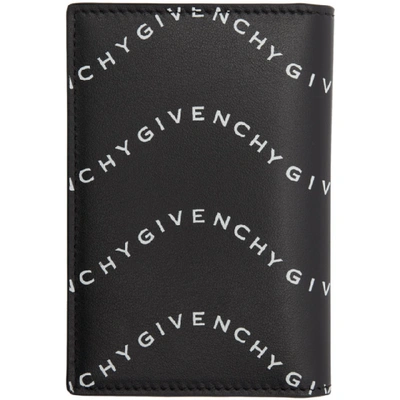 Shop Givenchy Black Wave Logo 6cc Card Holder In 004-blkwht