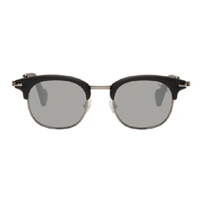 Shop Moncler Black Wayfarer Sunglasses In 02c Black