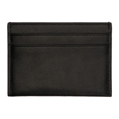 Shop Kenzo Black & White Logo Card Holder In 99 Black