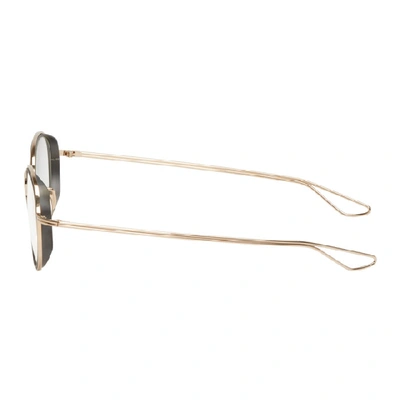 Shop Dita Gold Haliod Glasses In Gold/black