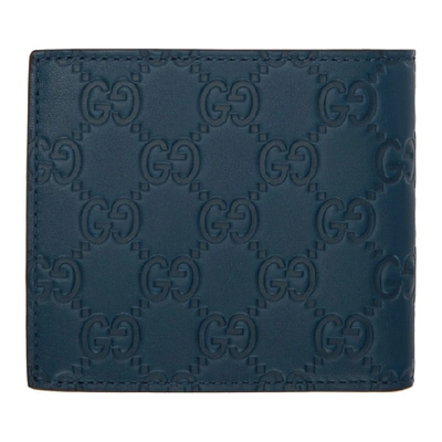 Shop Gucci Navy Ny Yankees Edition Gg Wallet In 4769 Navy