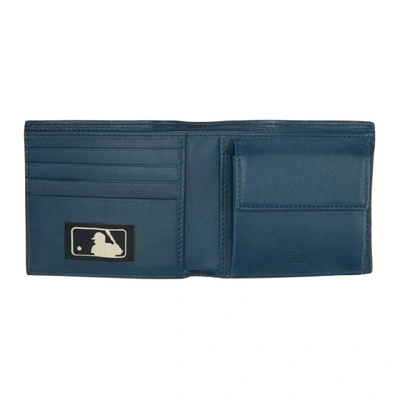 Shop Gucci Navy Ny Yankees Edition Gg Wallet In 4769 Navy