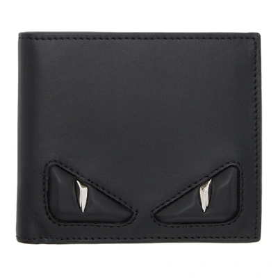 Shop Fendi Black Bag Bugs Bifold Wallet In F0gxnneropa