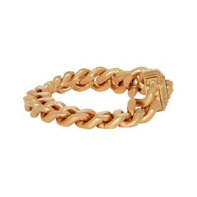 Shop Versace Gold Tribute Bracelet In K41t Gldblk