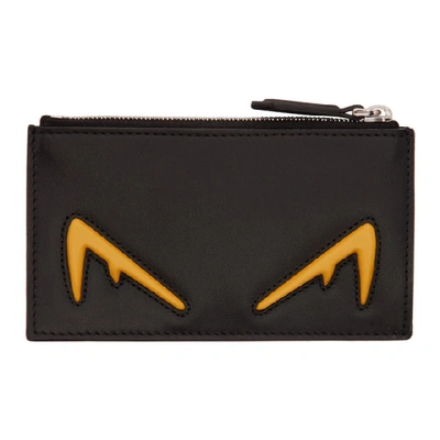 Shop Fendi Black And Yellow Bag Bugs Coin Wallet In F0r2anerosu