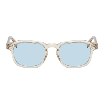 Shop Super Retrofuture Transparent And Blue Luce Sunglasses In Sandcrstl