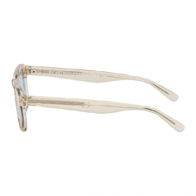 Shop Super Retrofuture Transparent And Blue Luce Sunglasses In Sandcrstl