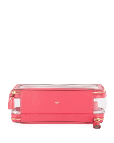 Shop Anya Hindmarch Inflight See-through Cosmetics Bag, Pink