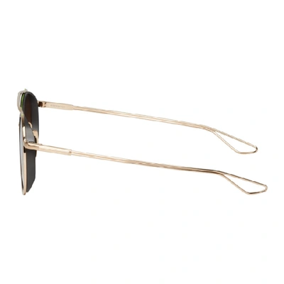 Shop Dita Gold And Black System-two Sunglasses In Gldblk/brow