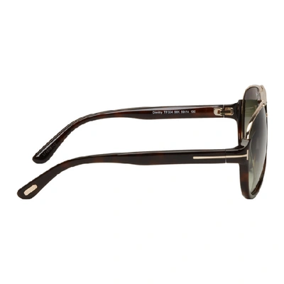 Shop Tom Ford Tortoiseshell Dimitry Sunglasses In 56k Havana