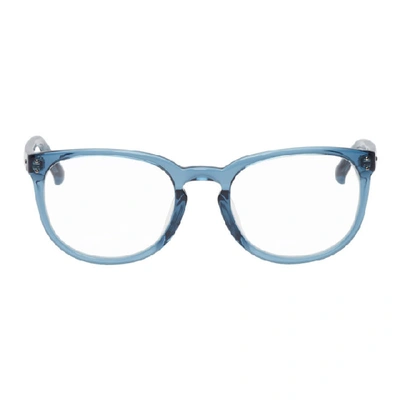 Shop Linda Farrow Luxe Navy 381 C15 Glasses