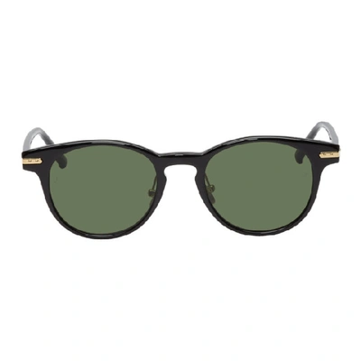 Shop Linda Farrow Luxe Black 25 C7 Sunglasses In Blkltgldgrn