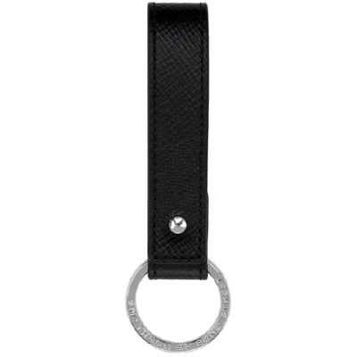 Shop Smythson Black Panama Keychain