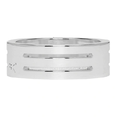 Shop Le Gramme Silver Punched Le 7 Grammes Ring