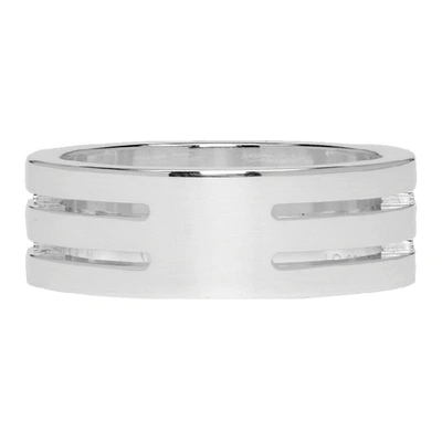 Shop Le Gramme Silver Punched Le 7 Grammes Ring