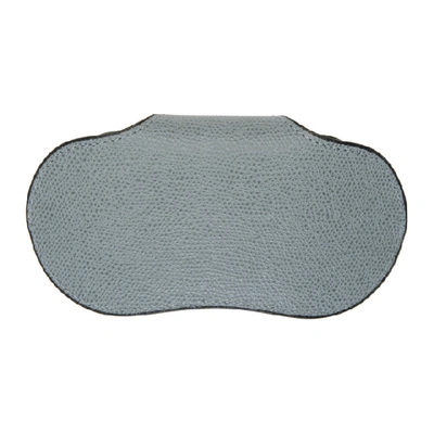 Shop Valextra Blue Leather Glasses Case In Po Polyvere
