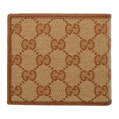 Shop Gucci Beige And Brown Ny Yankees Edition Gg Patch Wallet In 9573 Biege