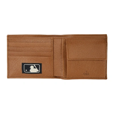 Shop Gucci Beige And Brown Ny Yankees Edition Gg Patch Wallet In 9573 Biege