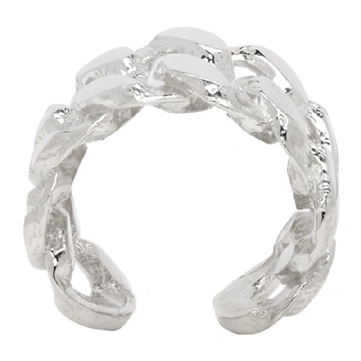 Shop Pearls Before Swine Silver Sliced Link Ring In .925 Silver