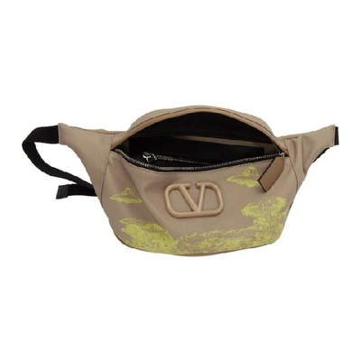 Shop Valentino Beige  Garavani Undercover Edition Vlogo Ufo Belt Bag In N1c Cammell